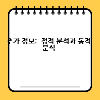 추가 정보: 정적 분석과 동적 분석