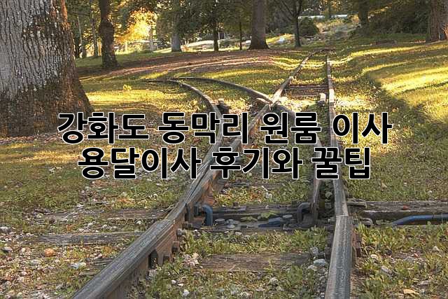 강화도 동막리 원룸 이사? 용달이사 후기와 꿀팁! 강화도 동막리 원룸 이사? 용달이사 후기와 꿀팁!