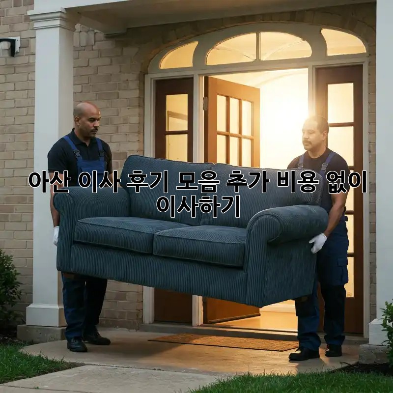 아산 이사 후기 모음: 추가 비용 없이 이사하기!