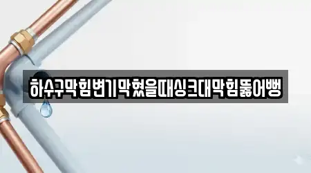 하수구막힘변기막혔을때싱크대막힘뚫어뻥