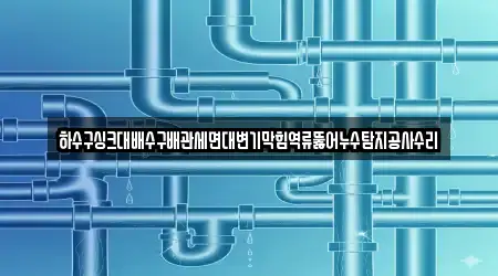 하수구싱크대배수구배관세면대변기막힘역류뚫어누수탐지공사수리