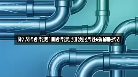 하수구하수관막힘변기배관막힘싱크대정화조막힌곳뚫음배관수리