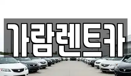 경남 양산시 삼호동 렌트카 전문 가람렌트카