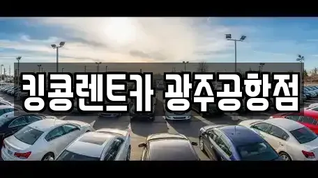 광주광역시 광산구 도산동 렌트카 전문 킹콩렌트카 광주공항점