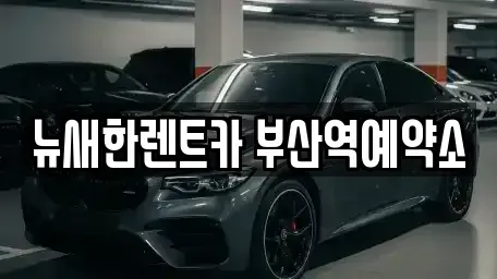 부산광역시 동구 초량동 단기렌트카 전문 뉴새한렌트카 부산역예약소