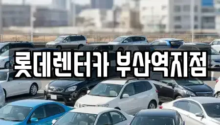 부산광역시 동구 초량동 렌트카 전문 롯데렌터카 부산역지점