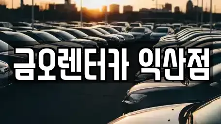 전북 익산시 신용동 단기렌트카 전문 금오렌터카 익산점